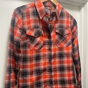 Orange and black flannel in great condition.